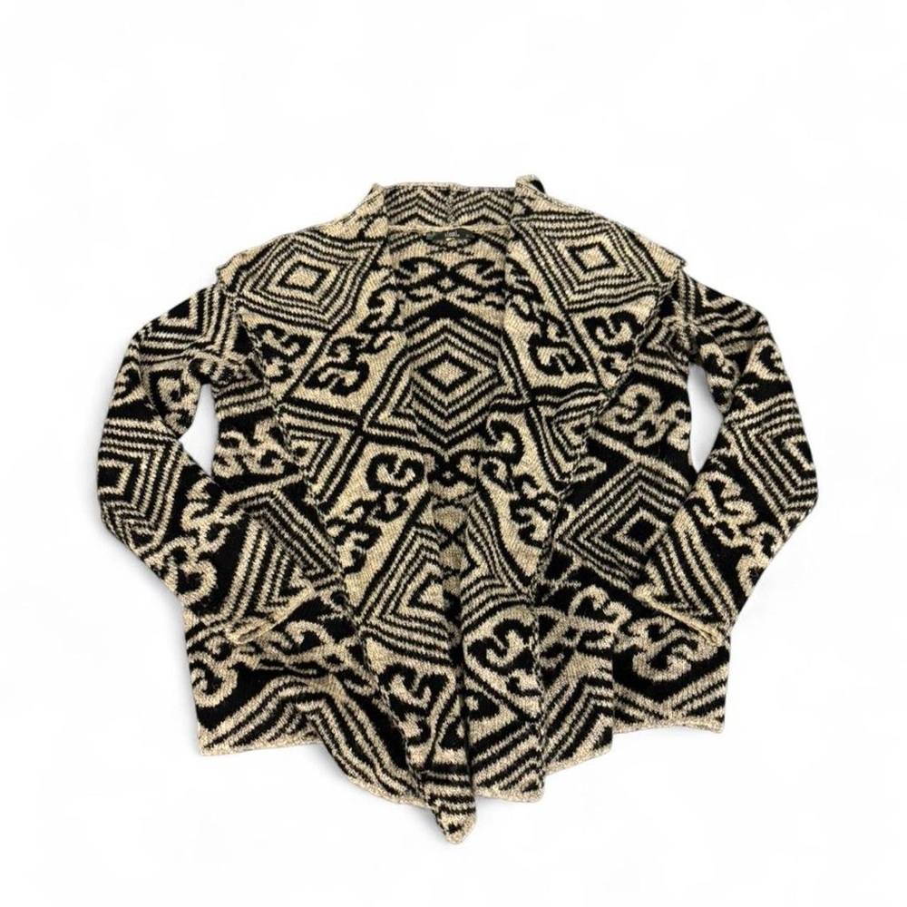 slonl Women's Open Cardigan Sweater Aztec Print